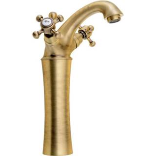 👉 Wastafelmengkraan Sapho Antea 2-knop Gebogen Hoog 24.5 cm Brons 8590913859229