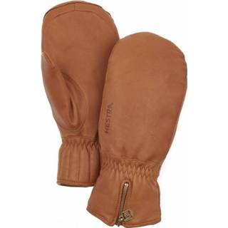 👉 Handschoenen bruin leather 6 uniseks Hestra - Swisswool Classic Mitt maat 6, 7332904013873