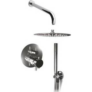 👉 Hoofd douche zwart Inbouw Regendoucheset Luca Sanitair Bongio Thermostatisch Ronde Hoofddouche Mat 8719304512790