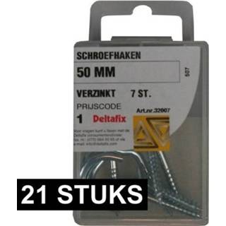 👉 Schroef haak Schroefhaken verzinkt 50 mm 21 stuks