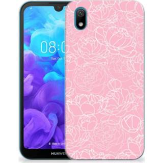 👉 Wit Huawei Y5 (2019) TPU Case White Flowers 8720091904477