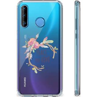 👉 Bumper hoesje Huawei P30 Lite Stevige Boho Text 8720091819344