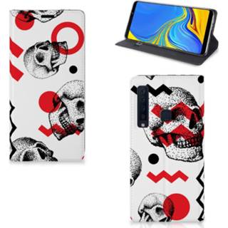 👉 Rood Mobiel BookCase Samsung Galaxy A9 (2018) Skull Red 8720091826465