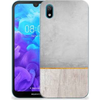👉 Bumper hoesje Huawei Y5 (2019) Wood Concrete 8720091865624