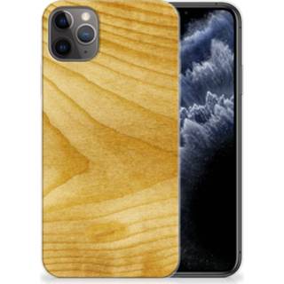 👉 Bumper hoesje hout Apple iPhone 11 Pro Max Licht 8720091349100