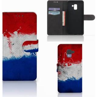 👉 Nederlandse vlag Samsung Galaxy A8 Plus (2018) Bookstyle Case 8718894754566