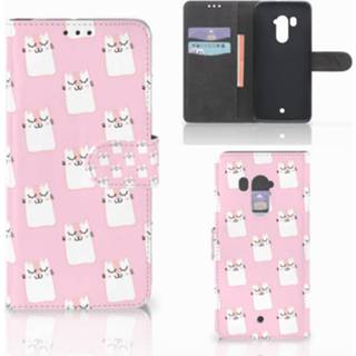 👉 Telefoonhoes HTC U11 Plus Telefoonhoesje met Pasjes Sleeping Cats 8718894806302