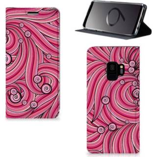 👉 Roze Samsung Galaxy S9 Bookcase Swirl Pink 8718894887745