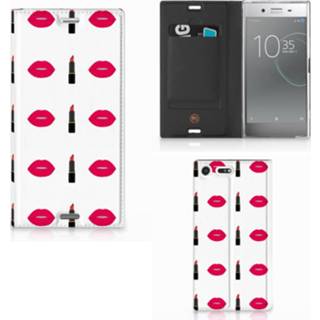 👉 Lippenstift Sony Xperia XZ Premium Hoesje met Magneet Lipstick Kiss 8718894902080