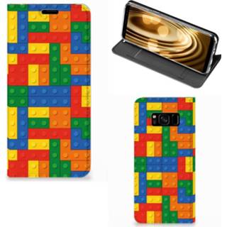 👉 Houten blok Samsung Galaxy S8 Hoesje met Magneet Blokken 8718894927700