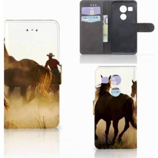 👉 Telefoonhoes LG Nexus 5X Telefoonhoesje met Pasjes Design Cowboy 8718894225950