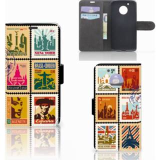 👉 Flipcover Motorola Moto G5 Flip Cover Postzegels 8718894378366