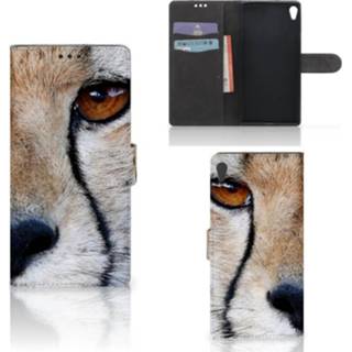 👉 Telefoonhoes Sony Xperia XA Ultra Telefoonhoesje met Pasjes Cheetah 8718894477397