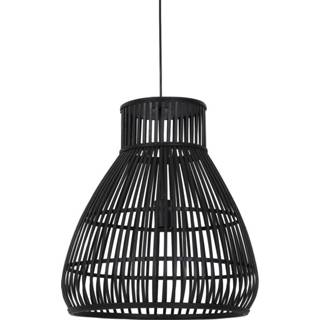 👉 Hanglamp zwart hout Light & Living 'Timaka' 46cm, rotan