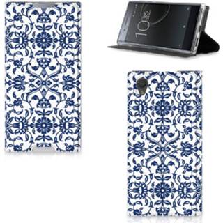 👉 Blauw Sony Xperia L1 Smart Cover Flower Blue 8718894576427