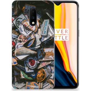👉 Siliconen hoesje OnePlus 7 met foto Badges 8720091003644