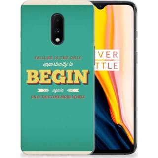👉 Siliconen hoesje OnePlus 7 met naam Quote Begin 8720091049840