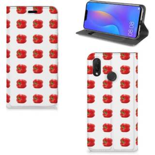 👉 Rood Huawei P Smart Plus Flip Style Cover Paprika Red 8720091217614