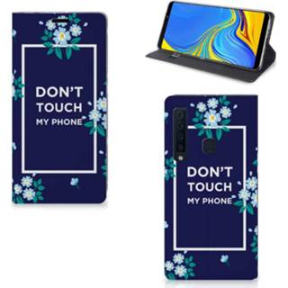 👉 Blauw Samsung Galaxy A9 (2018) Design Case Flowers Blue DTMP 8720091265585