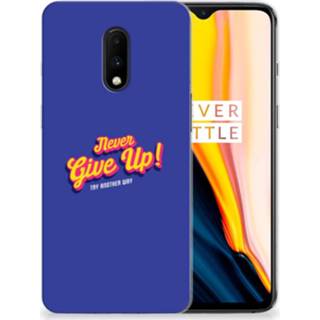 👉 Siliconen hoesje OnePlus 7 met naam Never Give Up 8720091319523