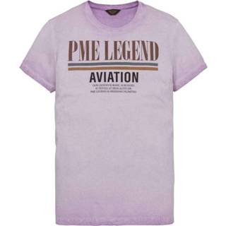 👉 Short sleeve paars XL male grijs PME Legend r-neck single jersey viola T-shirts prints