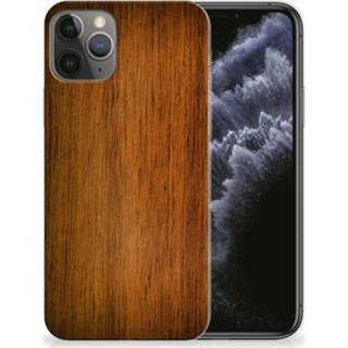 👉 Bumper hoesje hout Apple iPhone 11 Pro Donker 8720091463882