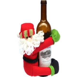 👉 Tafel Kerst wijn fles tas cover decoratie (Santa Claus) 4512785133096