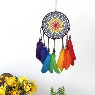 👉 Creatieve hand-geweven ambachten kleurrijke Dream Catcher huis auto muur opknoping decoratie grootte: 20cm 4512785097824