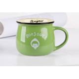 👉 Mok groen keramische 5 PC'S cartoon patroon retro Cup glazuur melk cups mokken koffie kopje mooie geschenken capaciteit: 150ml (groen) 6922538997611