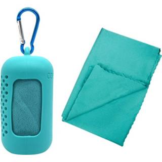 👉 Sneldrogende handdoek blauw siliconen Draagbare zweet absorptie sport Koudgevild compressie met schede S grootte: 40x40cm (meer blauw) 6922434066503 1580604418191