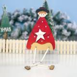 👉 Hout jongens 2 PC'S creatief kerst geschilderd Prins lange been prinses decoratie (jongen) 8006405250653