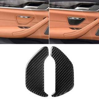 👉 Asbak carbon fiber 2 PC'S auto panel decoratieve sticker voor BMW 5 serie G38 528Li/530Li/540Li 2018 6922550682076