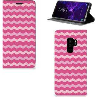 👉 Roze Samsung Galaxy S9 Plus Hoesje met Magneet Waves Pink 8720091597976