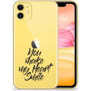 👉 Siliconen hoesje Apple iPhone 11 met naam Heart Smile 8720091610682