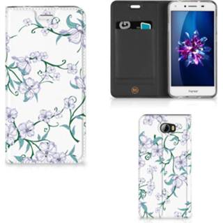 👉 Huawei Y5 2 | Y6 Compact Uniek Smart Cover Blossom White