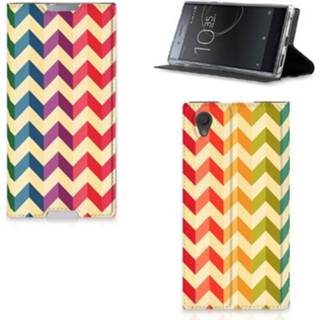 👉 Sony Xperia L1 Hoesje met Magneet Zigzag Multi Color