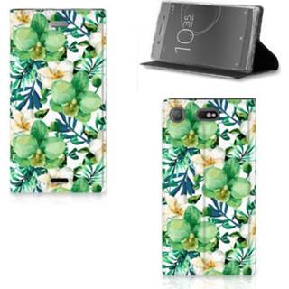 👉 Sony Xperia XZ1 Compact Smart Cover Orchidee Groen