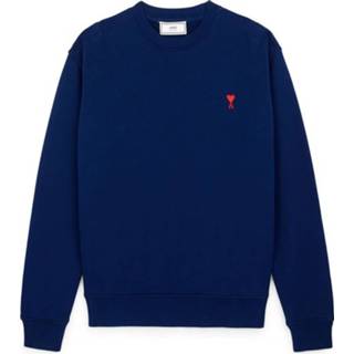 👉 Sweatshirt rood m male blauw Crewneck With Red A