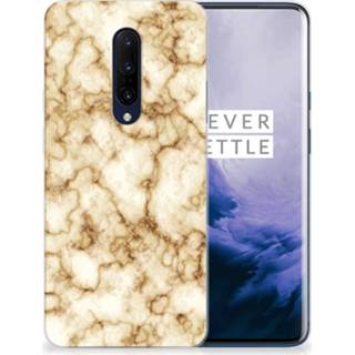 Siliconen hoesje marmer goud OnePlus 7 Pro TPU 8720091387782