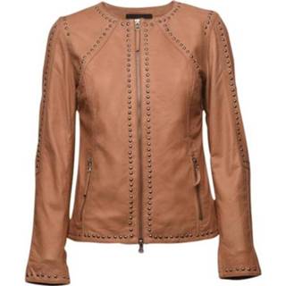 👉 Leather vrouwen bruin jacket