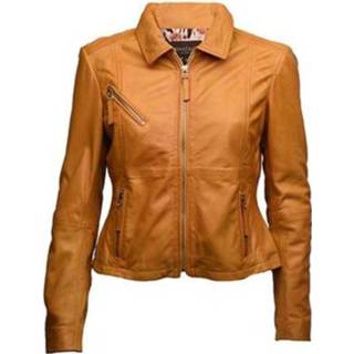 👉 Leather vrouwen geel jacket