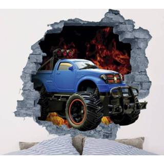 👉 Muursticker nederlands met auto in 3D