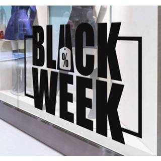 👉 Raamsticker zwart nederlands Raamstickers black week voor korting
