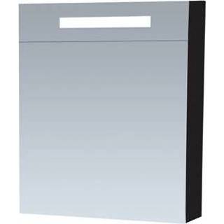 👉 Spiegelkast zwart MDF rechthoek double face Exclusive Line 60cm Linksdraaiend Hoogglans 8718546373756