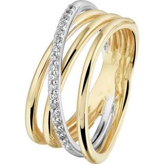 👉 Bicolor Dames Ring met Zirkonia?s