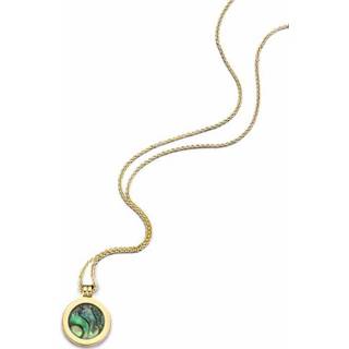 👉 Gouden Medaillon met Groene Abalone Insignia en Ketting van MY iMenso Gold