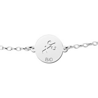 👉 Zilveren Armband met Ronde Boogschutter Sterrenbeeld Naamhanger > Names4ever