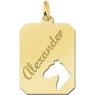 👉 Graveerplaatje goud active Names4ever Paardenhoofd van GNDGP002