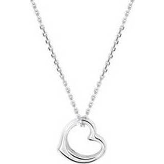👉 Halsketting zilveren active Anker Collier met Opengewerkte Hart Hanger