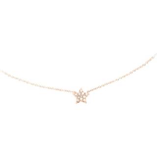 👉 Hals ketting diamant active dame Roségouden Anker Collier met Sterretje